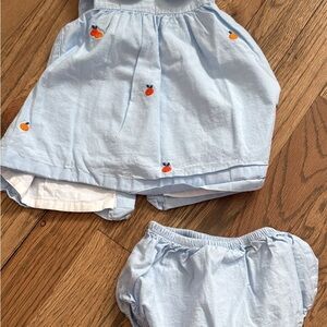 Jacadi Light Blue Diaper Cover Set with Embroidery